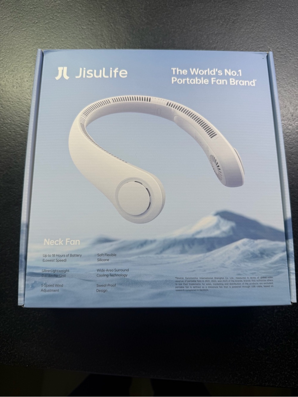 JisuLife White Neck Fan - Portable Hands-Free Cooling
